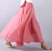 Véronique Blanchard | Blue Flowy Linen Maxi Skirt