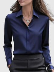 Rosalind Fairverne | White Long Sleeve Button-Down Shirt