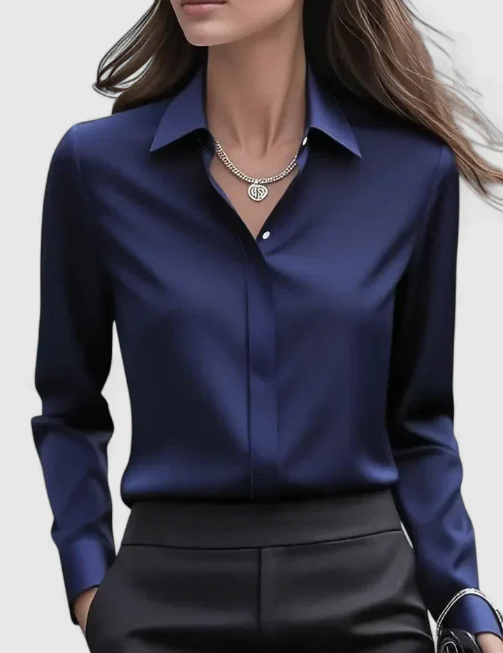Rosalind Fairverne | White Long Sleeve Button-Down Shirt