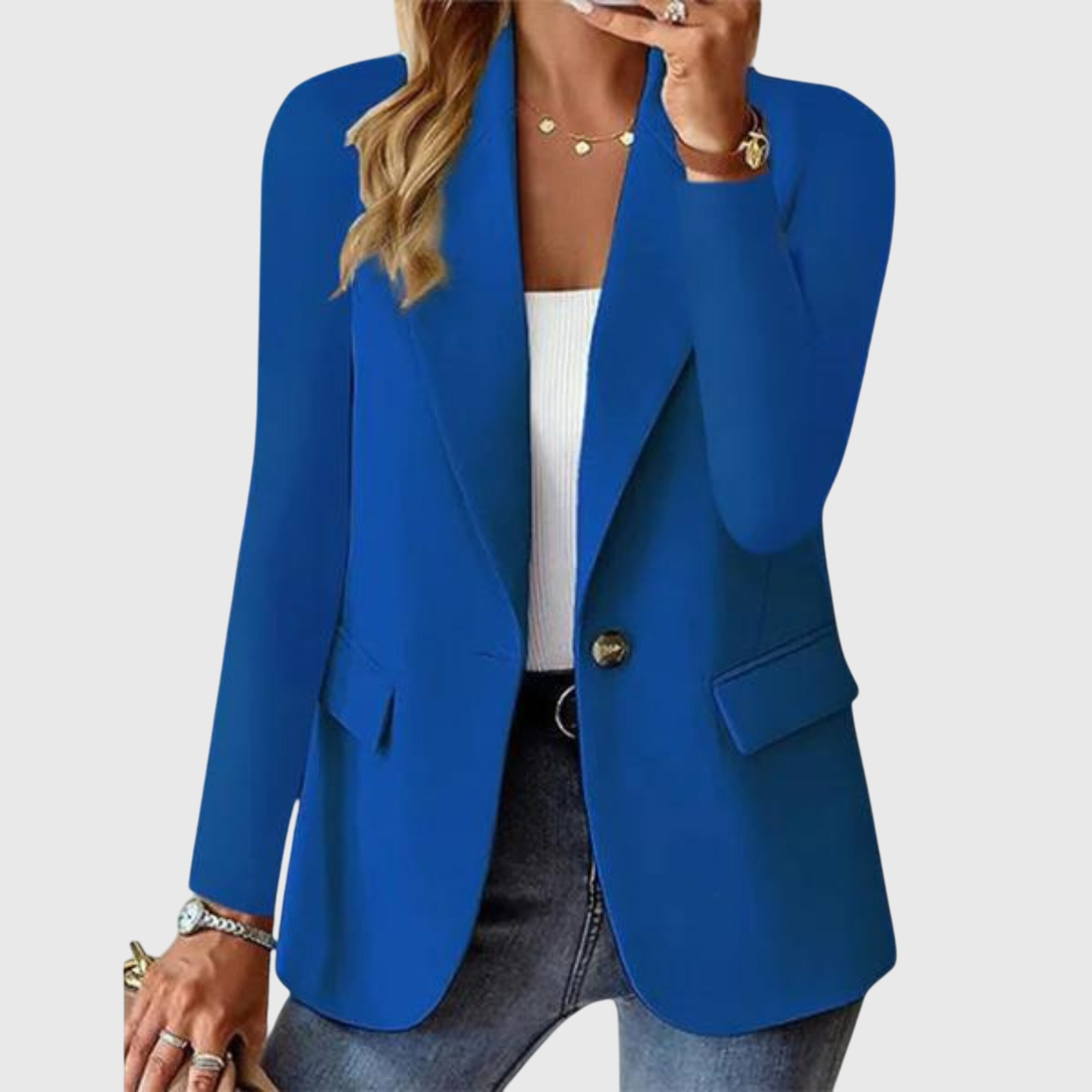 Cecilia Vanthorpe | Red Single-Button Blazer for Women
