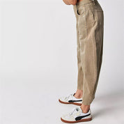 Christelle Vanbrough | High-Rise Barrel Leg Jeans in Light Acid-Wash Denim