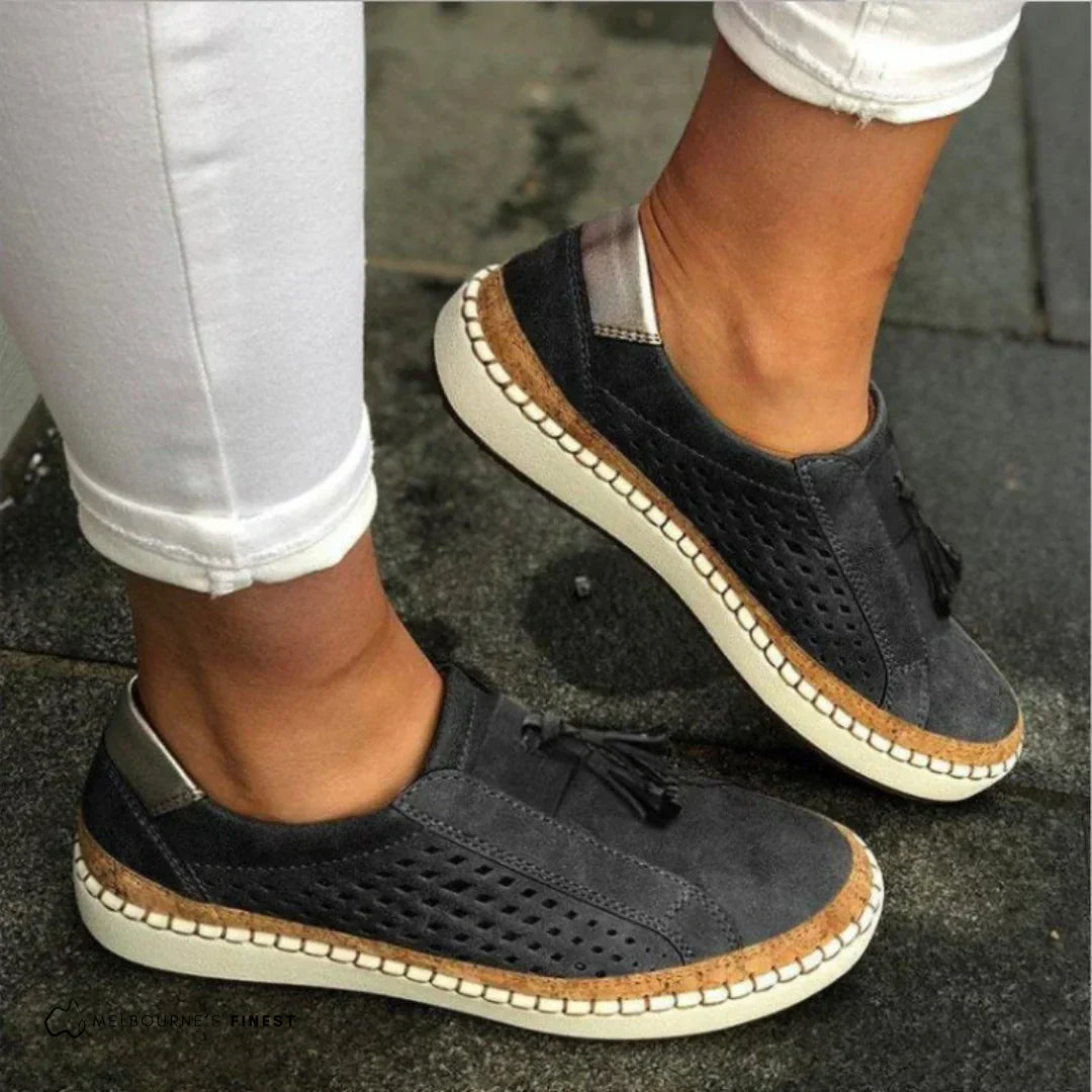 Colette Brennan | Women's Orthopedic Slip-On Sneakers in Olive Suede