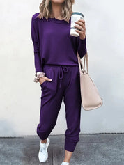 Ellisande Vaumont | Pink Relaxed Jogger Two-Piece Lounge Set