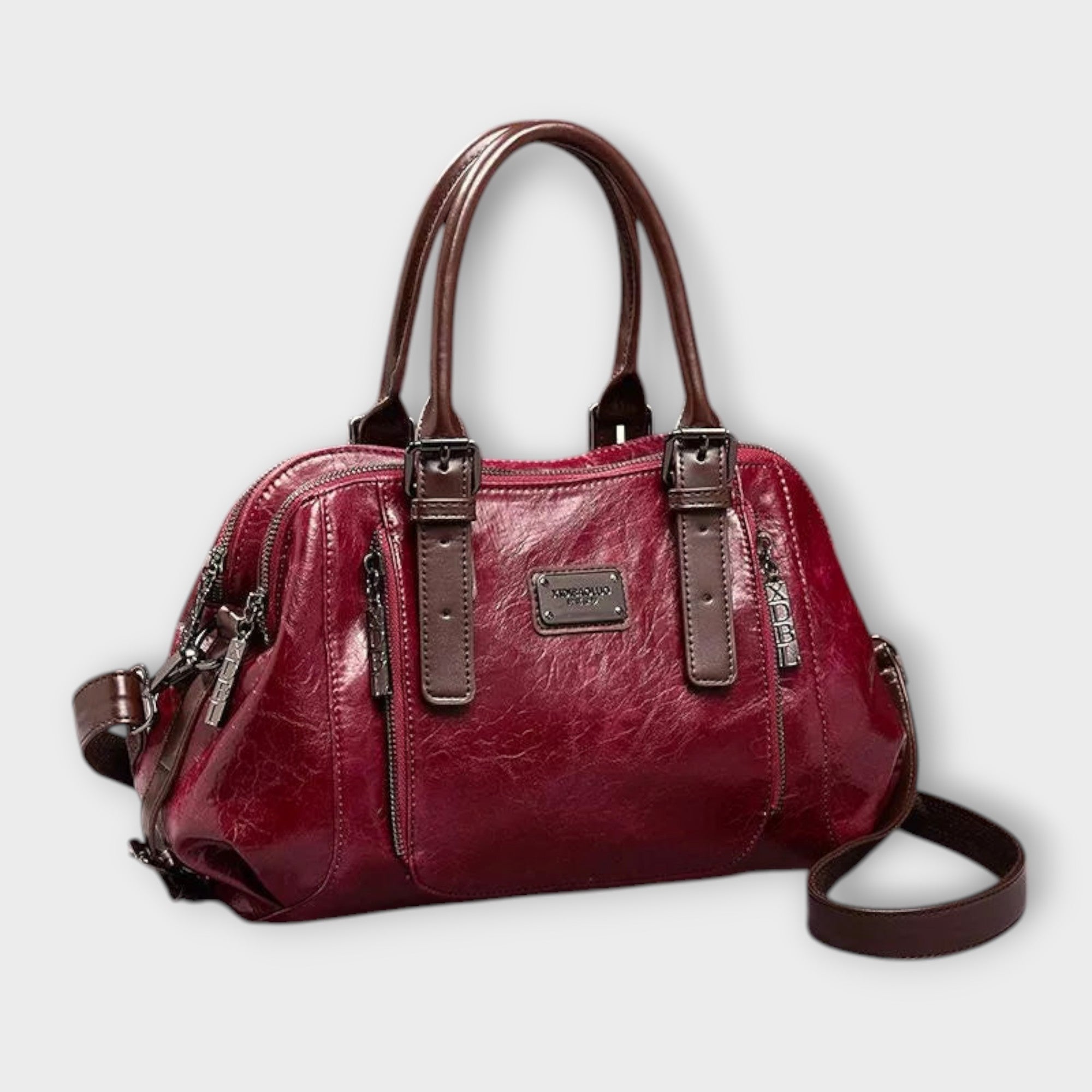 Arabella Fontecchi | Classic Brown Faux Leather Tote Handbag
