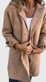 Camille Fontaine | Pink Button-Front Blazer Coat