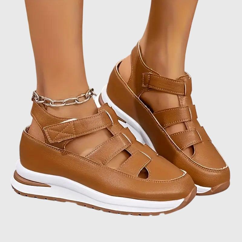 Rossana Pelletier | Black Platform Gladiator Sandals for Women