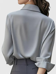 Rosalind Fairverne | White Long Sleeve Button-Down Shirt