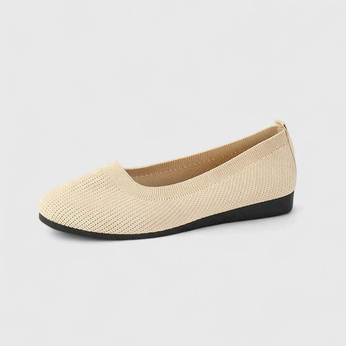 Harriet Lonsdale | Black Knit Ballet Flats with Ergonomic Sole