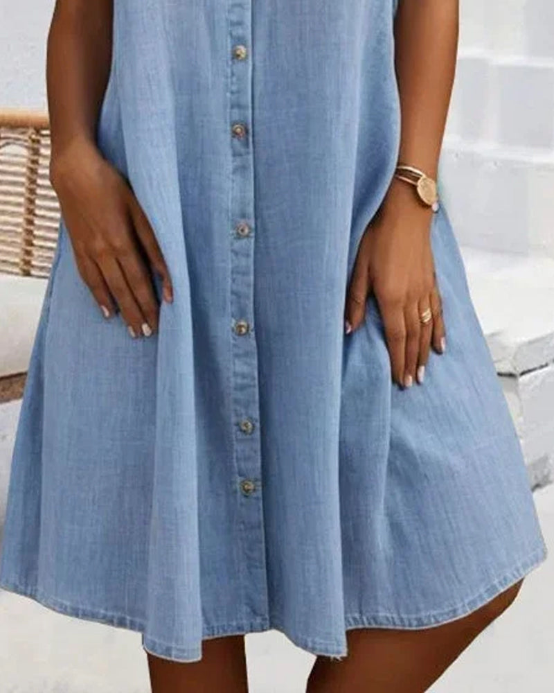 Rosalinde Beauchêne | Lightweight Denim-Look Shirt Dress