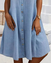 Rosalinde Beauchêne | Lightweight Denim-Look Shirt Dress