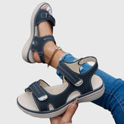 Veronique Ashgrove | Orthopedic Platform Sandals in Taupe