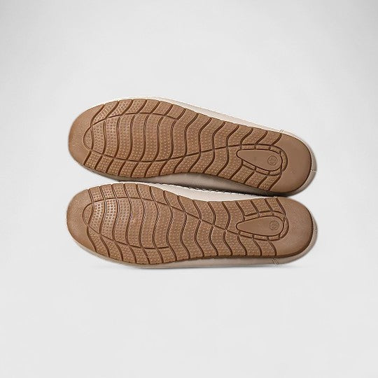 Perrine Galveston | White Hollow-Cut Slip-On Flat Loafers
