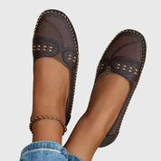 Marguerite Delvaux | Beige Orthopedic Slip-On Flats
