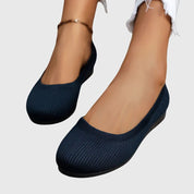 Viviane Lecourbet | Black Knit Ballet Flats with Anti-Slip Sole