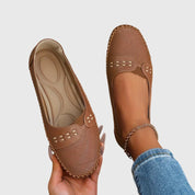Marguerite Delvaux | Beige Orthopedic Slip-On Flats