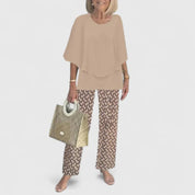 Eliane Vosbourne | Floral Print Wide-Leg Pants Matching Set
