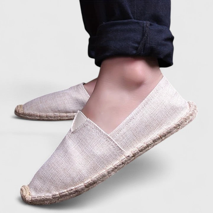 Lucienne Vosburgh | White Canvas Espadrille Loafers