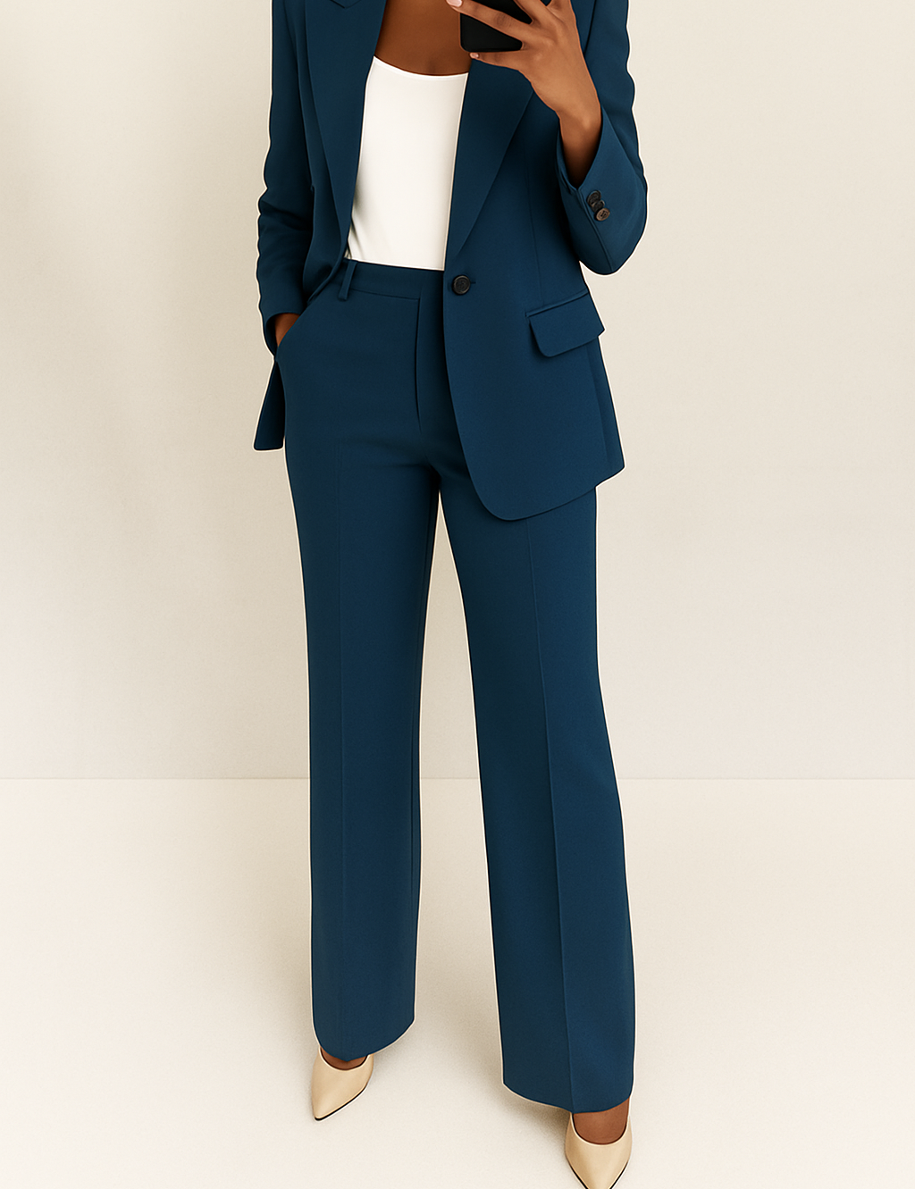 Céleste Fontenoire | Blue Two-Piece Tailored Suit for Women