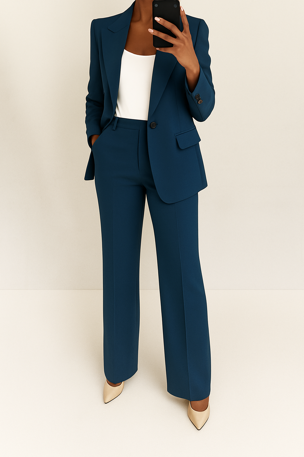 Céleste Fontenoire | Blue Two-Piece Tailored Suit for Women