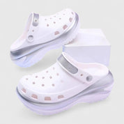Séraphine Lacombe | Platform Clog Sandals in Rose Gold & Cream