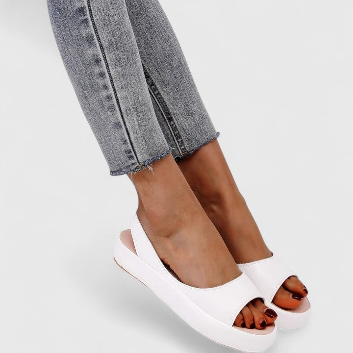 Marianne Bellecourt | Blush Pink Platform Sandals with Slingback