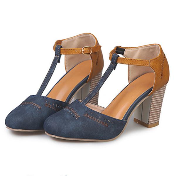 Vivienne Hartcourt | Two-Tone Orthopedic Block Heel Pumps