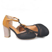 Vivienne Hartcourt | Two-Tone Orthopedic Block Heel Pumps