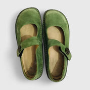 Odette Wyndbourne | Green Leather Mary Jane Orthopedic Flats
