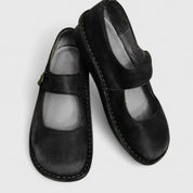Odette Wyndbourne | Green Leather Mary Jane Orthopedic Flats