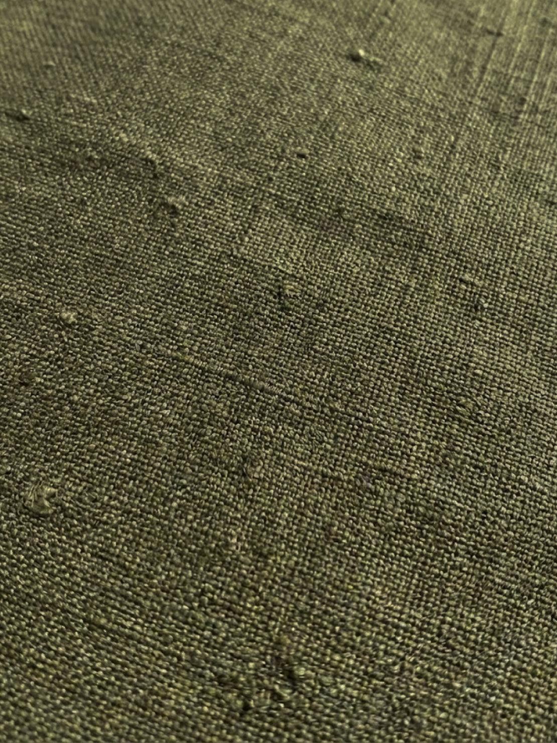 Fleurette Saintmoreau | Olive Green Linen-Look Sleeveless Tank & Wide-Leg Pants Set