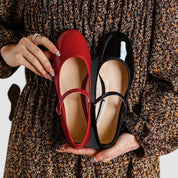 Celestine Fairfax | Black Patent Mary Jane Block Heel