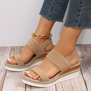 Viviane Somerfort | Orthopedic Platform Sandals in Beige