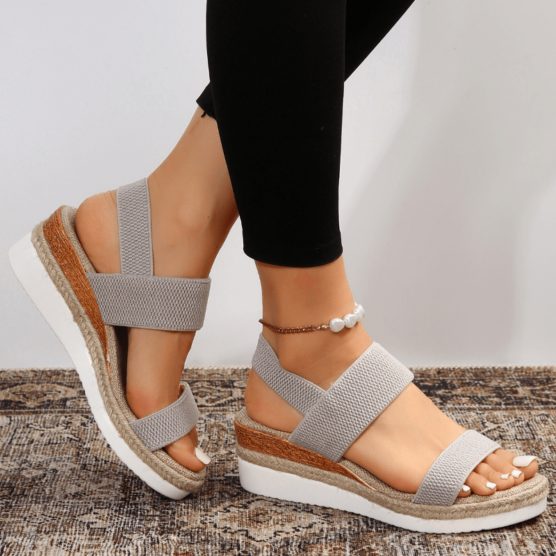 Viviane Somerfort | Orthopedic Platform Sandals in Beige