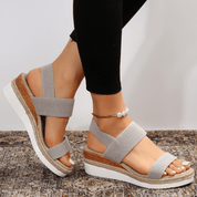 Viviane Somerfort | Orthopedic Platform Sandals in Beige