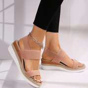 Viviane Somerfort | Orthopedic Platform Sandals in Beige