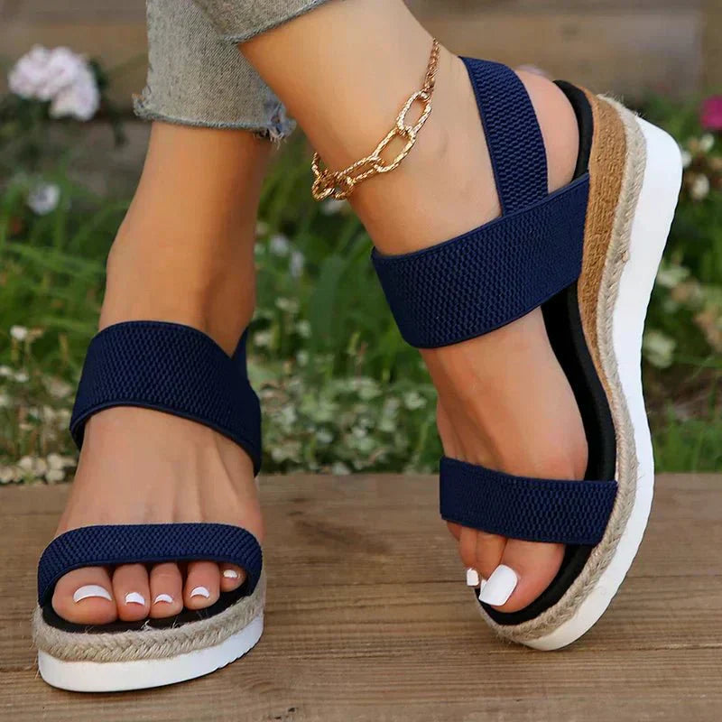 Viviane Somerfort | Orthopedic Platform Sandals in Beige