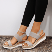 Viviane Somerfort | Orthopedic Platform Sandals in Beige
