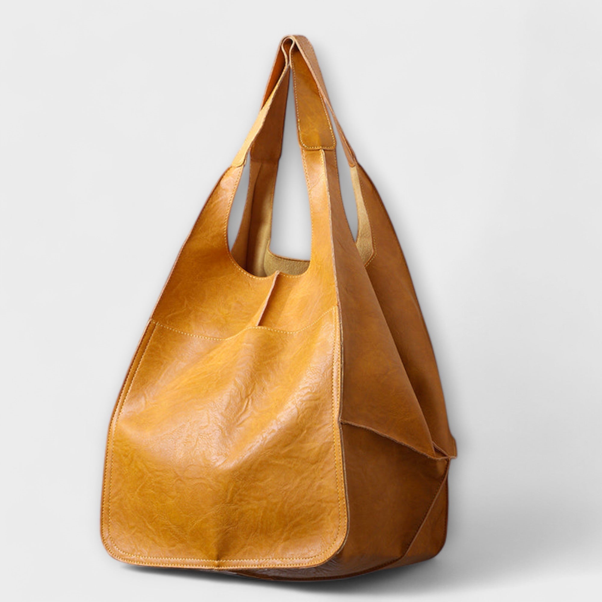 Cordelia Ashworth | Spacious Black Faux Leather Tote Bag