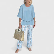 Harriet Stanbourne | Sage Green Floral Print Two-Piece Set