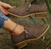 Thérèse Beaumont | Orthopedic Zip-Up Suede Ankle Boots