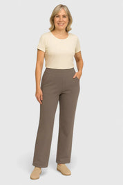 Ophélie Marchand | High-Waist Wide-Leg Trousers in Beige